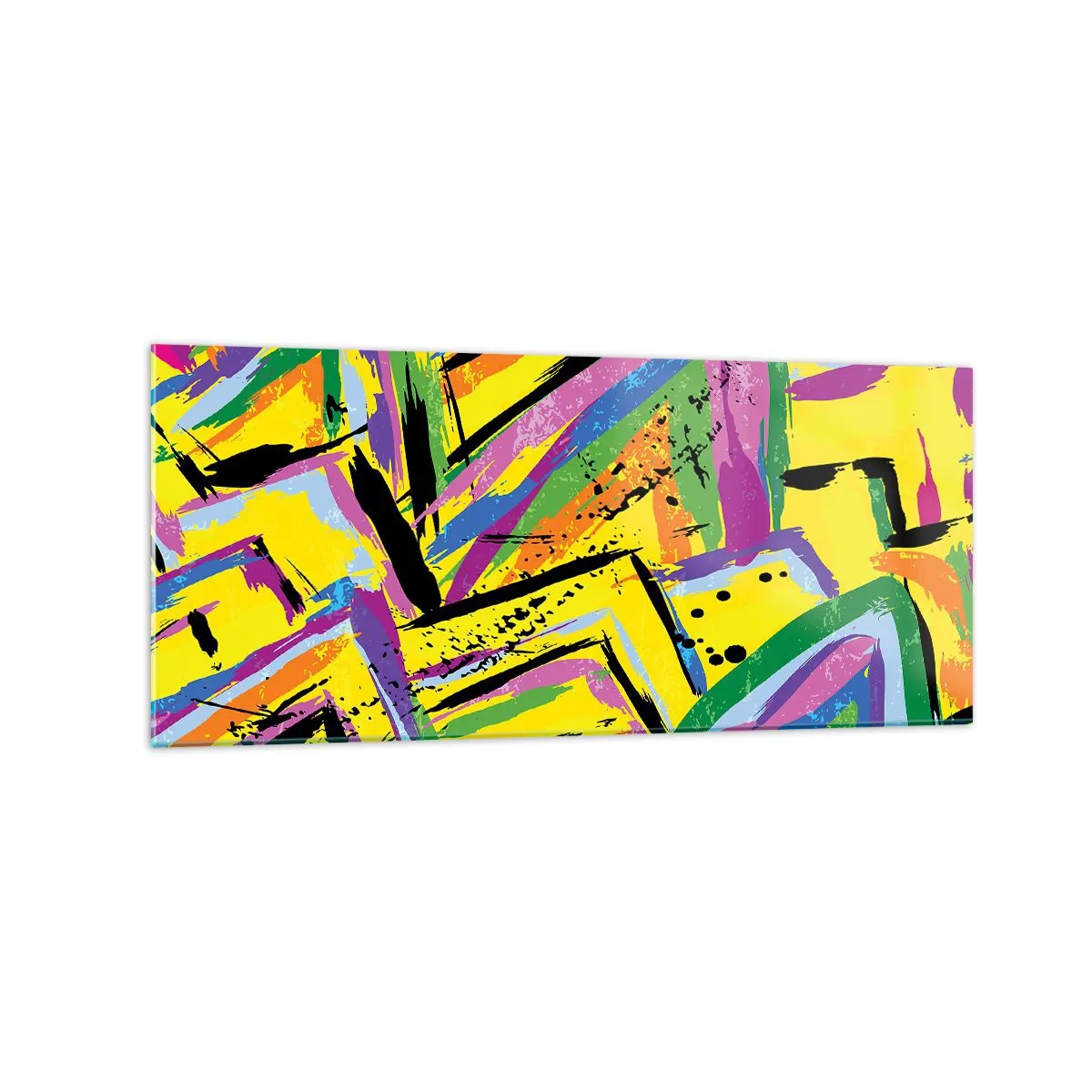 Glass picture - Screaming from Joy - 120x50 cm