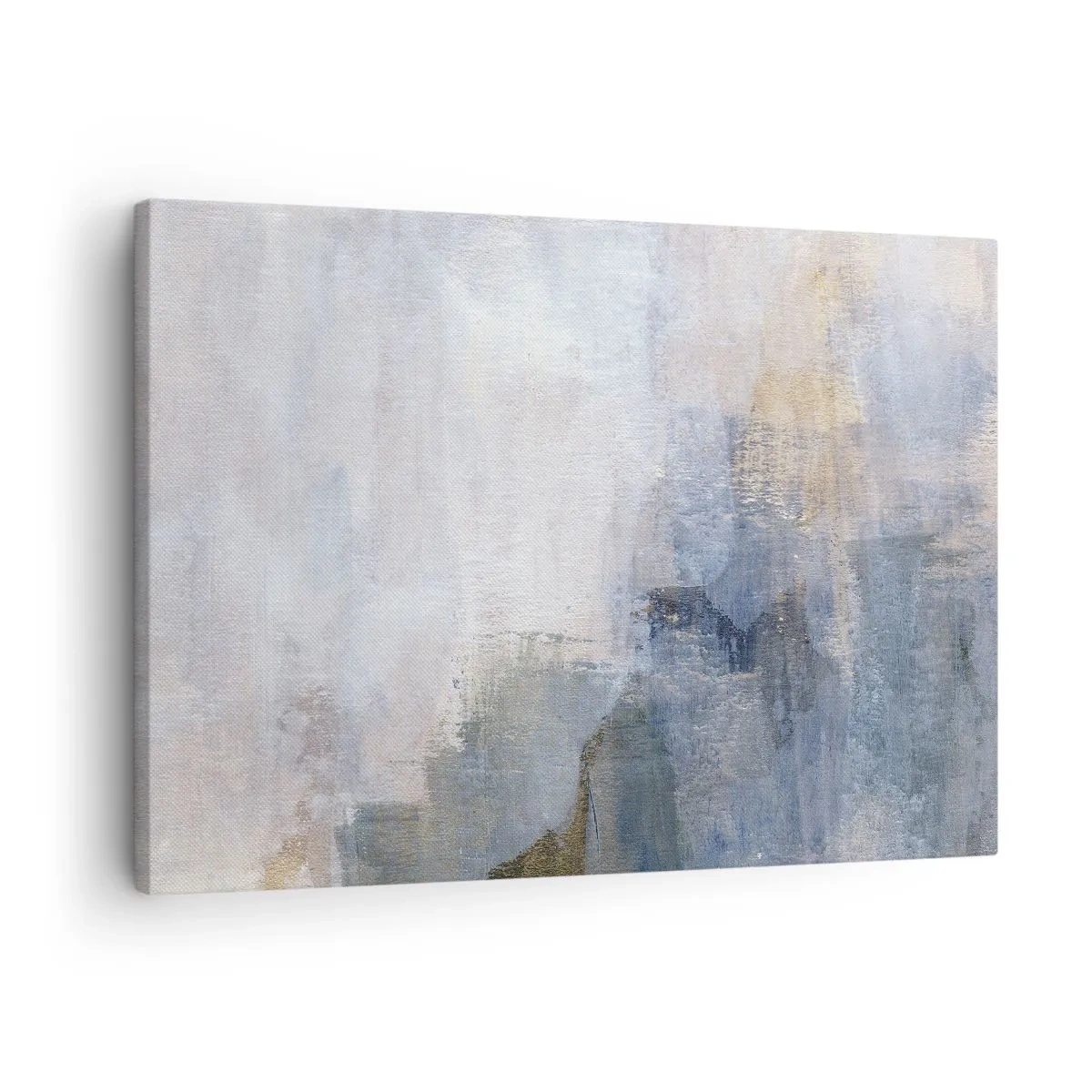 Canvas picture - Subtle abstract spots in shades of blue and beige - 70x50cm - Tones and Chords of Colours - Modern wall decoration for the living room and bedroom ARTTOR
