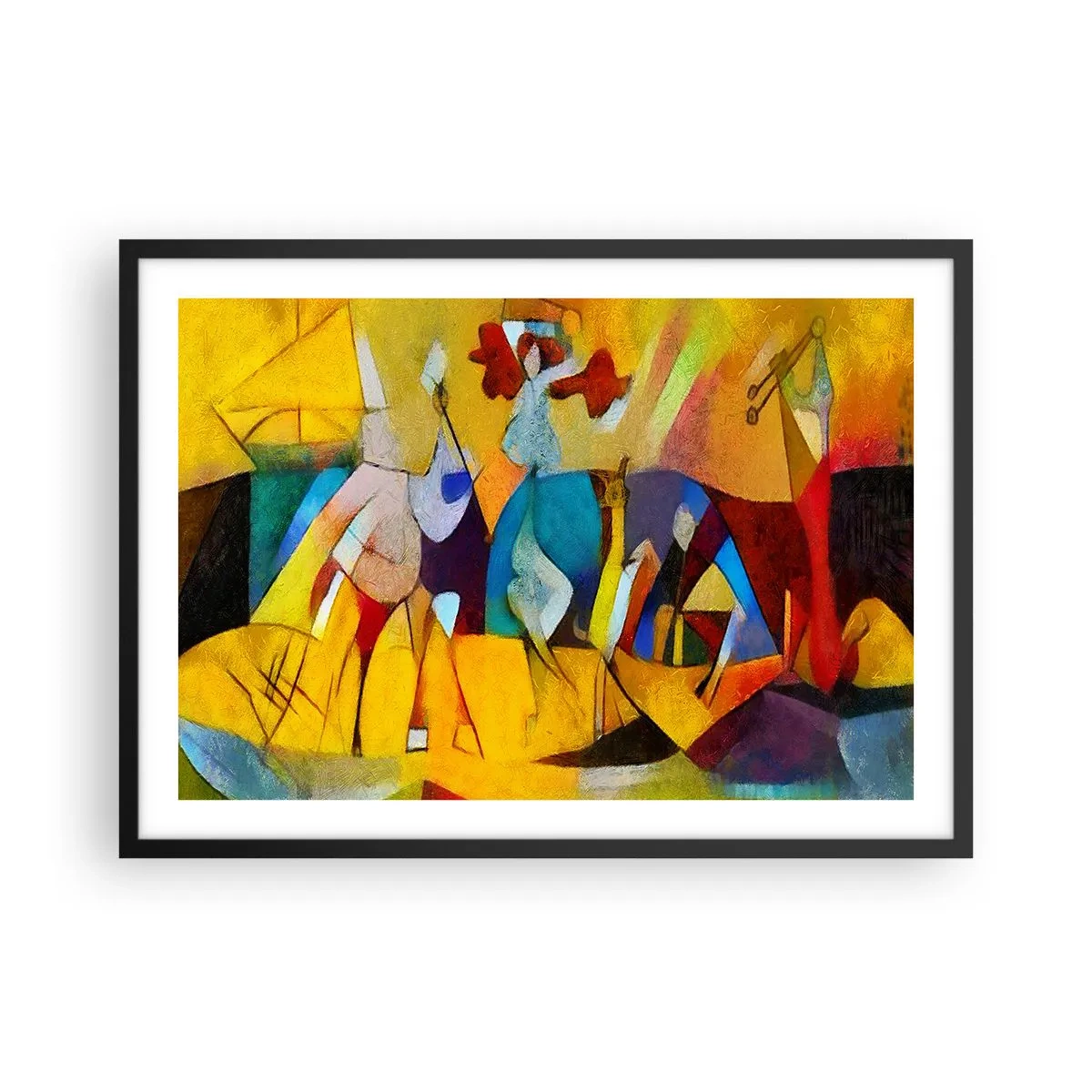 Poster in black frame - Sun -Life - Happiness - 70x50 cm