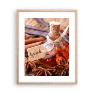 Poster in light oak frame - Unity of Body and Spirit - 40x50 cm