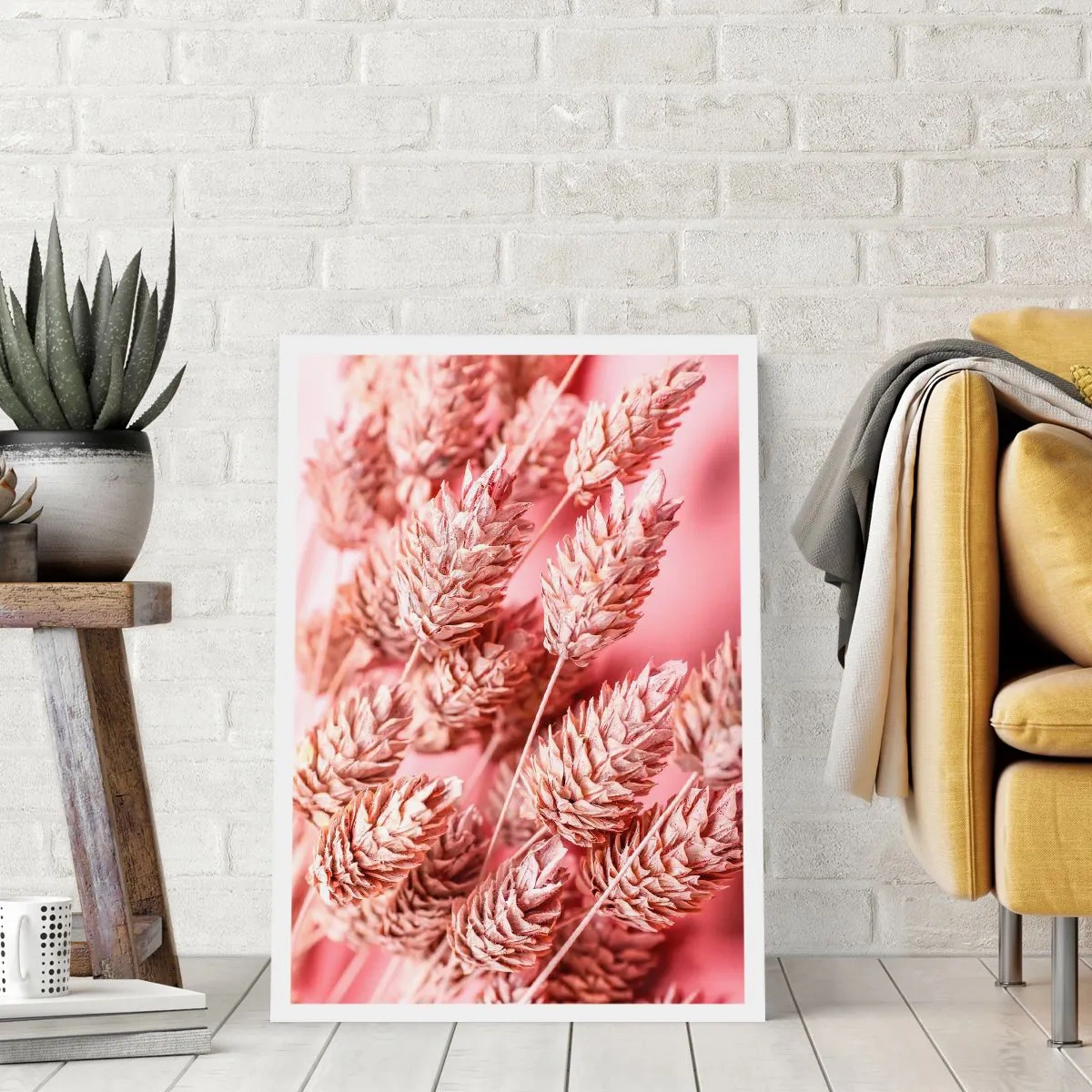 Poster - Flowery Cascade in Pink - 70x100 cm