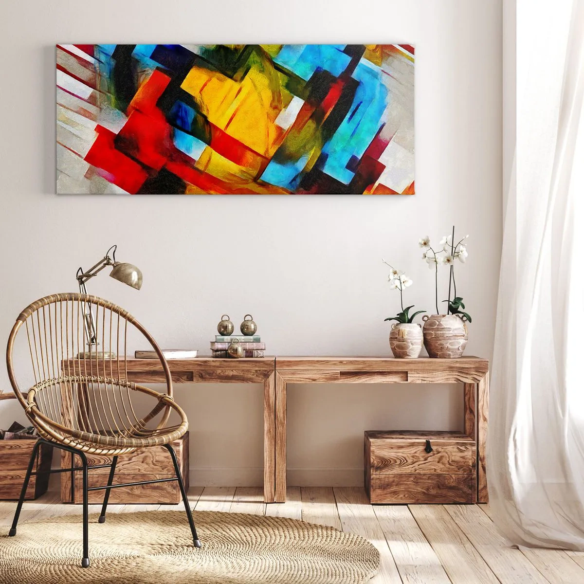 Canvas picture - Colourful Quilt - 90x30 cm