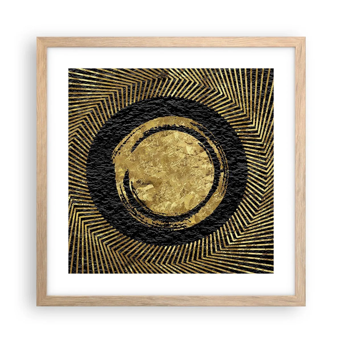 Poster in light oak frame - Composition Glamour - 40x40 cm