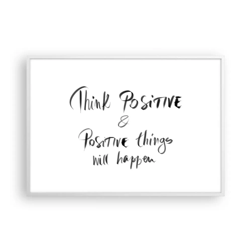 Poster in white frmae - How to Live? - 100x70 cm