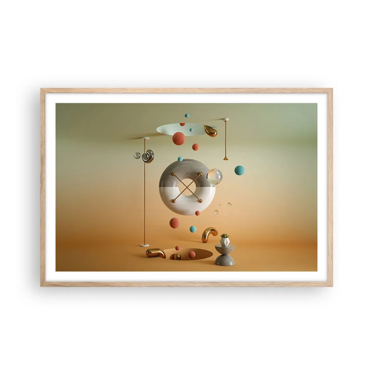 Poster in light oak frame - Anything Can Happen - 91x61 cm