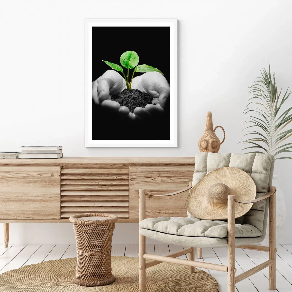 Poster in white frmae - I Love Nature, I Protect It - 50x70 cm