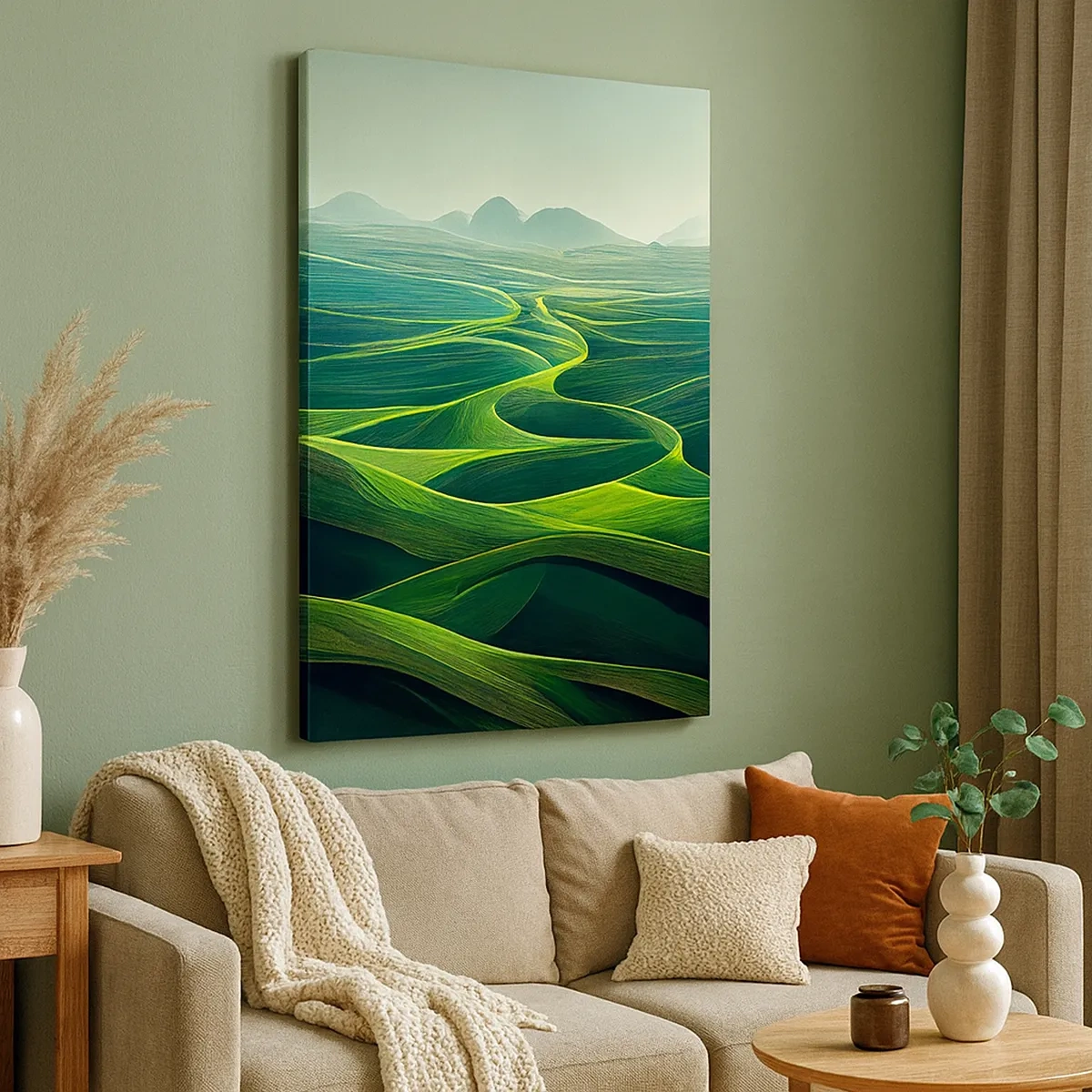 Canvas picture - In Green Valleys - 50x70 cm