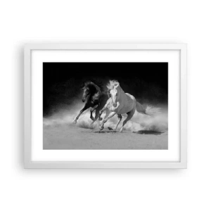 Poster in white frmae - Gallop of Freedom - 40x30 cm
