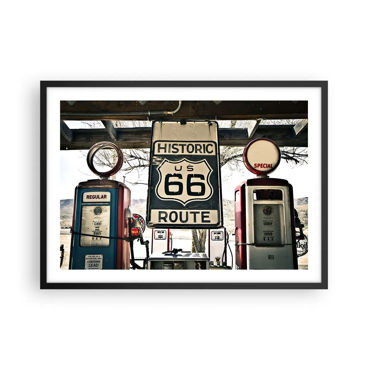 Poster in black frame - American Retro Trip - 70x50 cm
