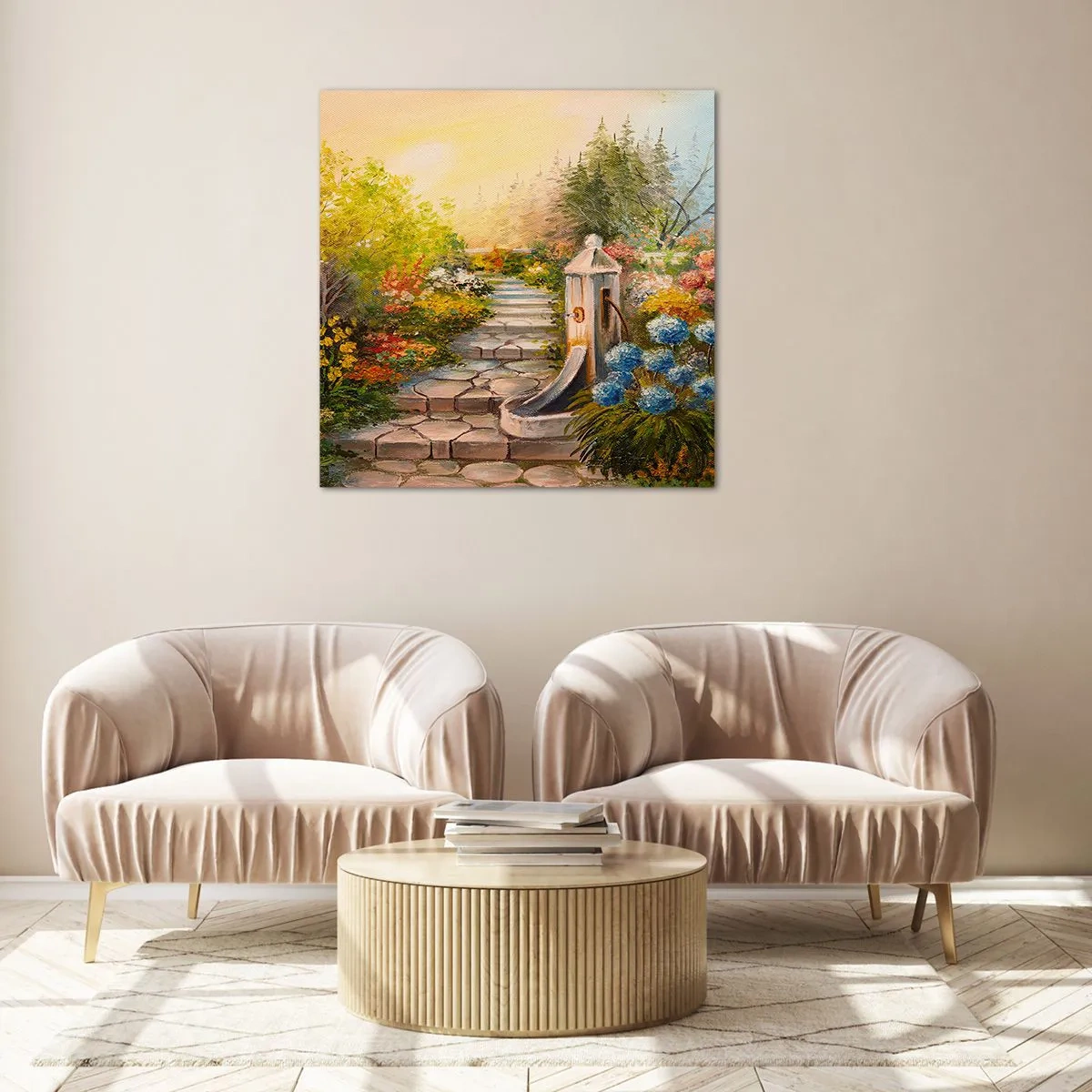 Glass picture - In Full Bloom - 70x70 cm