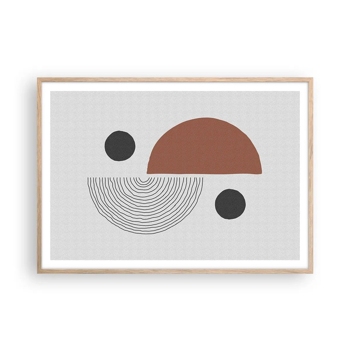 Poster in light oak frame - Perfection of a Wheel - 100x70 cm