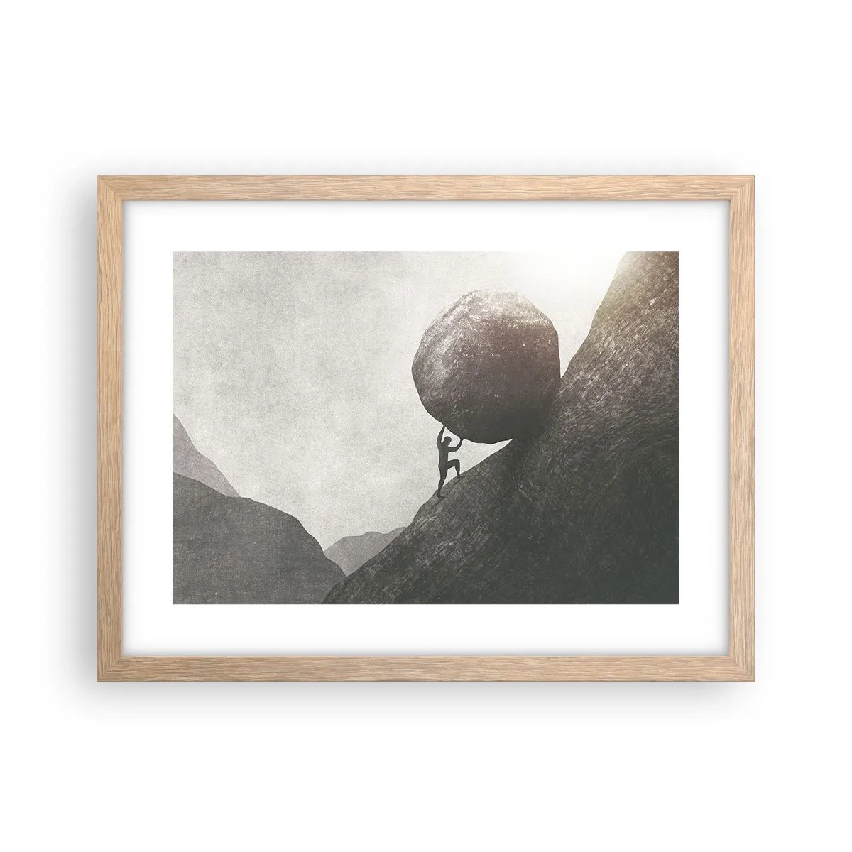 Poster in light oak frame - I Believe against Hope - 40x30 cm