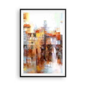 Poster in black frame - Under The Bridge It Is Also Pretty - 61x91 cm
