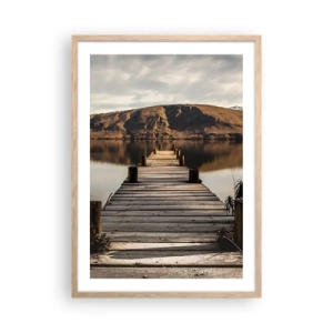 Poster in light oak frame - Landscape in Silence - 50x70 cm