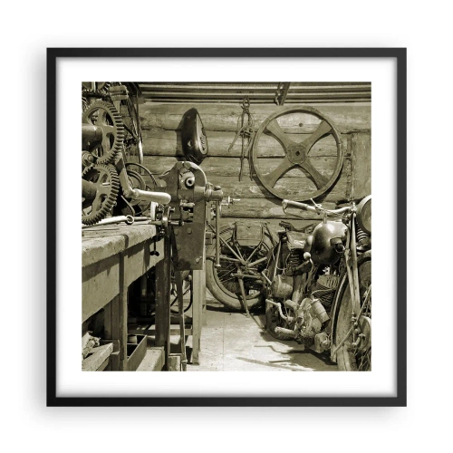 Poster in black frame - In Grandad's Shed - 50x50 cm