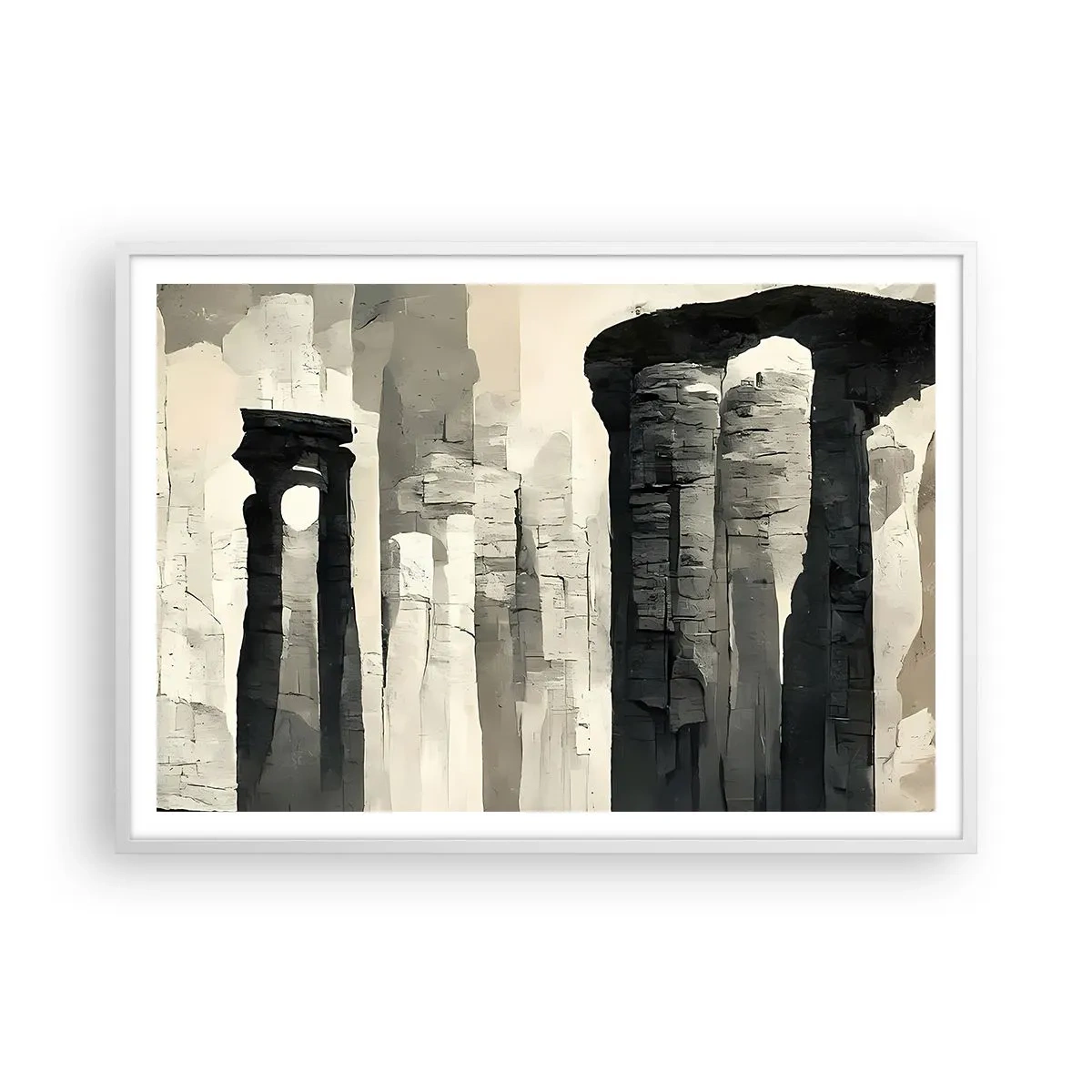 Poster in white frmae - Majesty of Antiquity - 100x70 cm