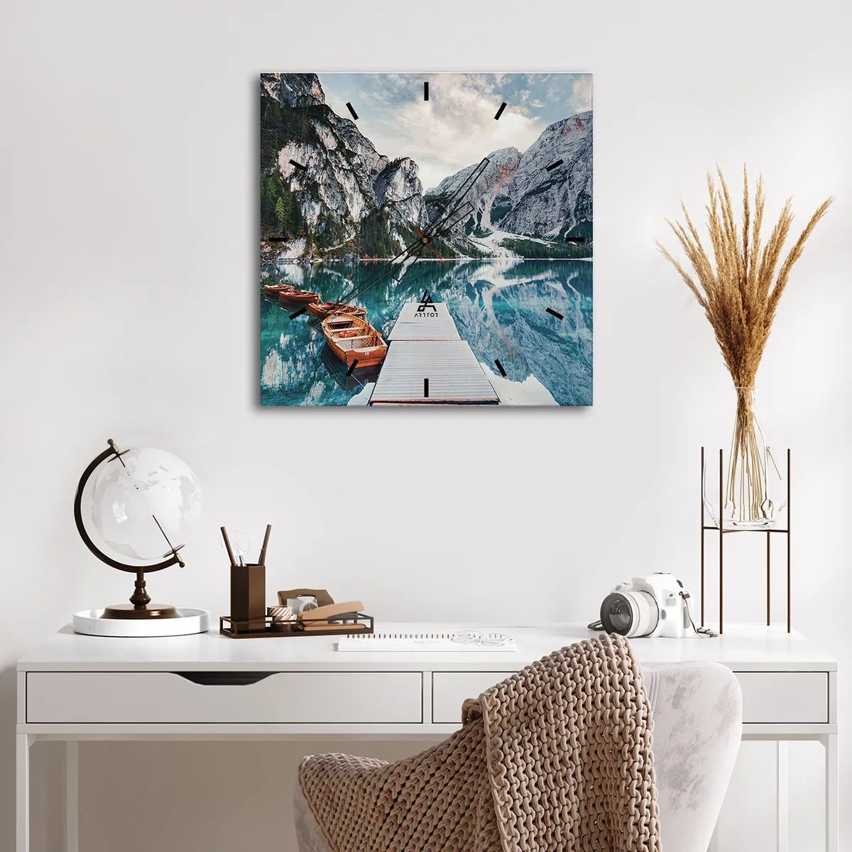 Wall clock - Clock on glass - We Will Show You Beauty - 30x30 cm