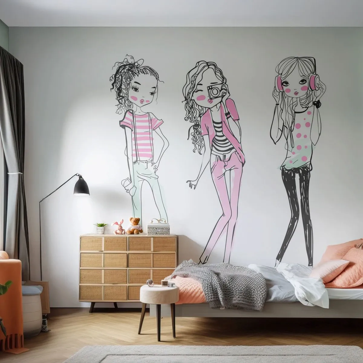 Photo Wallpaper Standard Eco - There Will Be Fun - Youth, Girl, Teenager - 200x140 cm