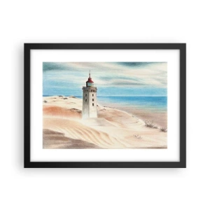 Poster in black frame - Always Staring at the Sea - 40x30 cm
