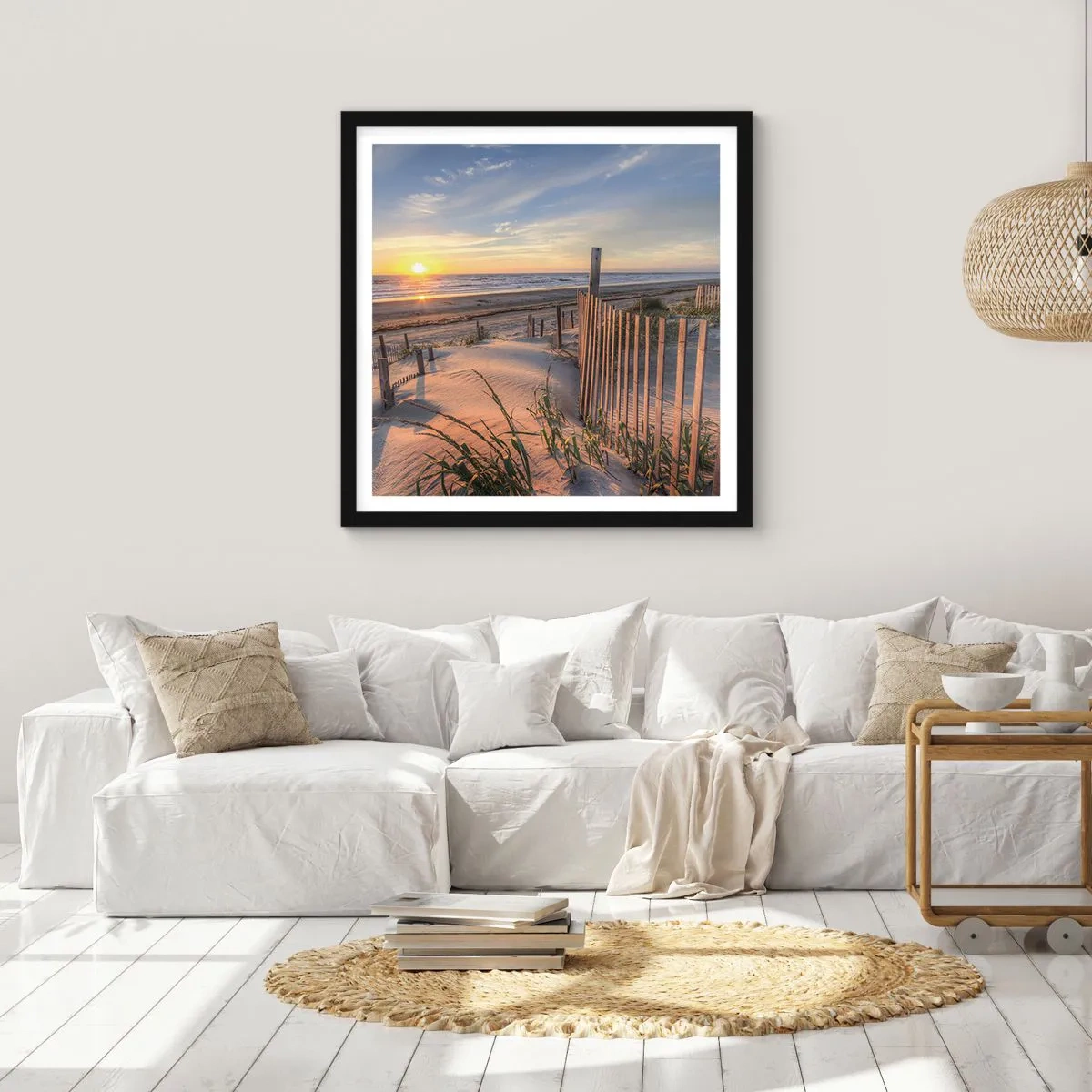 Poster in black frame - Light and Shade of the Wind - 50x50 cm