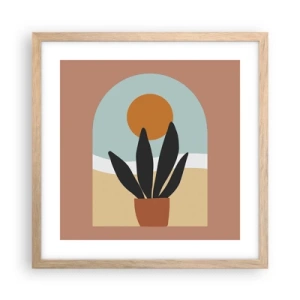 Poster in light oak frame - Small Joys - 40x40 cm
