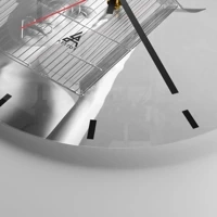 Clock face with lines