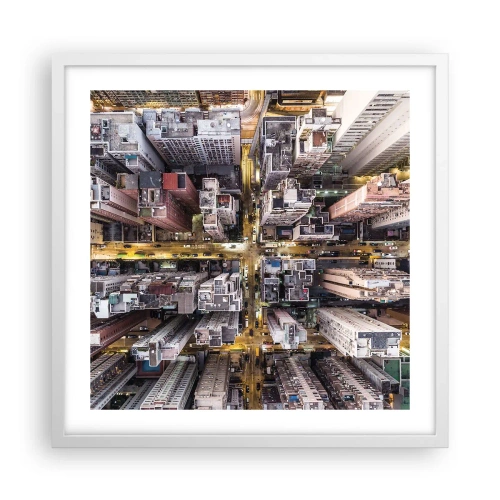 Poster in white frmae - Greetings from Hong Kong - 50x50 cm