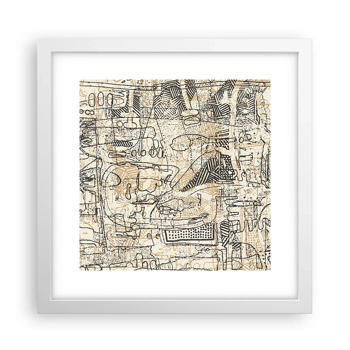 Poster in white frmae - Waiting to Be Decoded - 30x30 cm