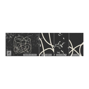 Photo Wallpaper Sample Self-Adhesive Deluxe Sticker - Lost Thoughts - Abstraction, Graphics, Piece - 100x30 cm