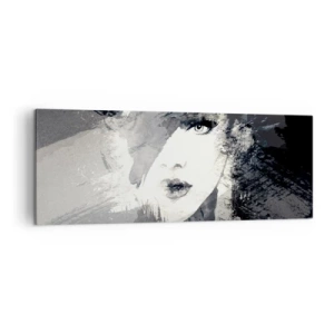 Canvas picture - From Behind Grey Voile - 140x50 cm