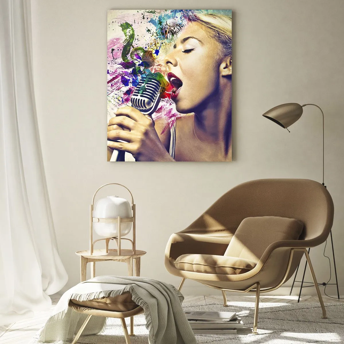 Glass picture - Painting the World with One's Voice - 80x120 cm