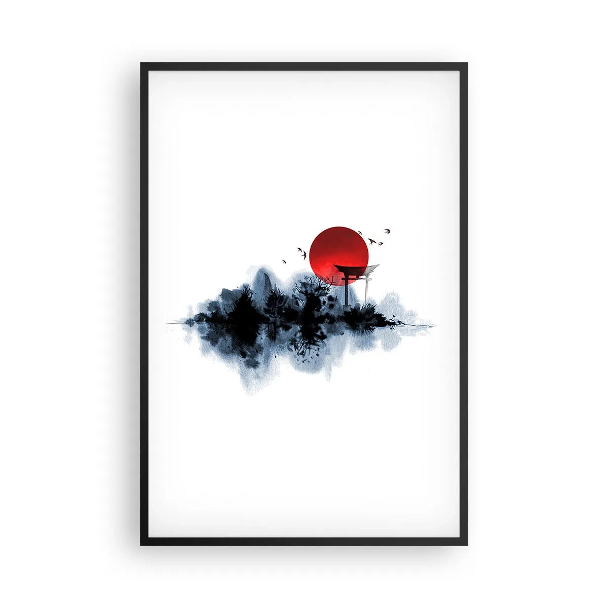 Poster in black frame - Japanese View - 61x91 cm