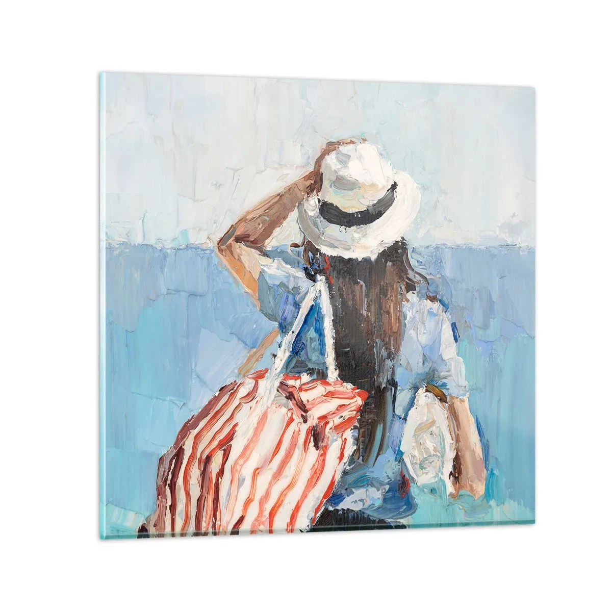 Glass picture - Welcome to Holiday - 30x30 cm