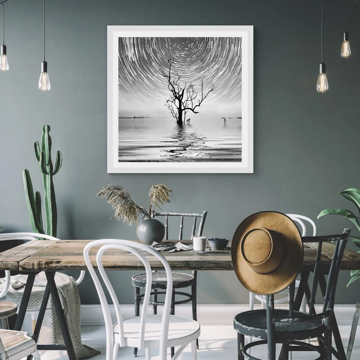 Poster in white frmae - Symphony of Nature - 60x60 cm