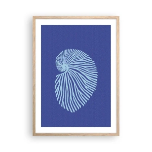 Poster in light oak frame - Birth of a Shell - 50x70 cm