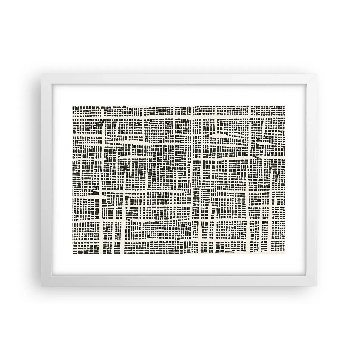 Poster in white frmae - Woven Composition - 40x30 cm