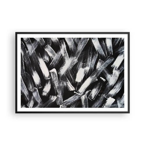 Poster in black frame - Abstract in Industrial Spirit - 100x70 cm