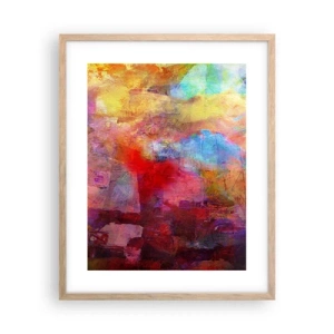 Poster in light oak frame - Looking inside the Rainbow - 40x50 cm