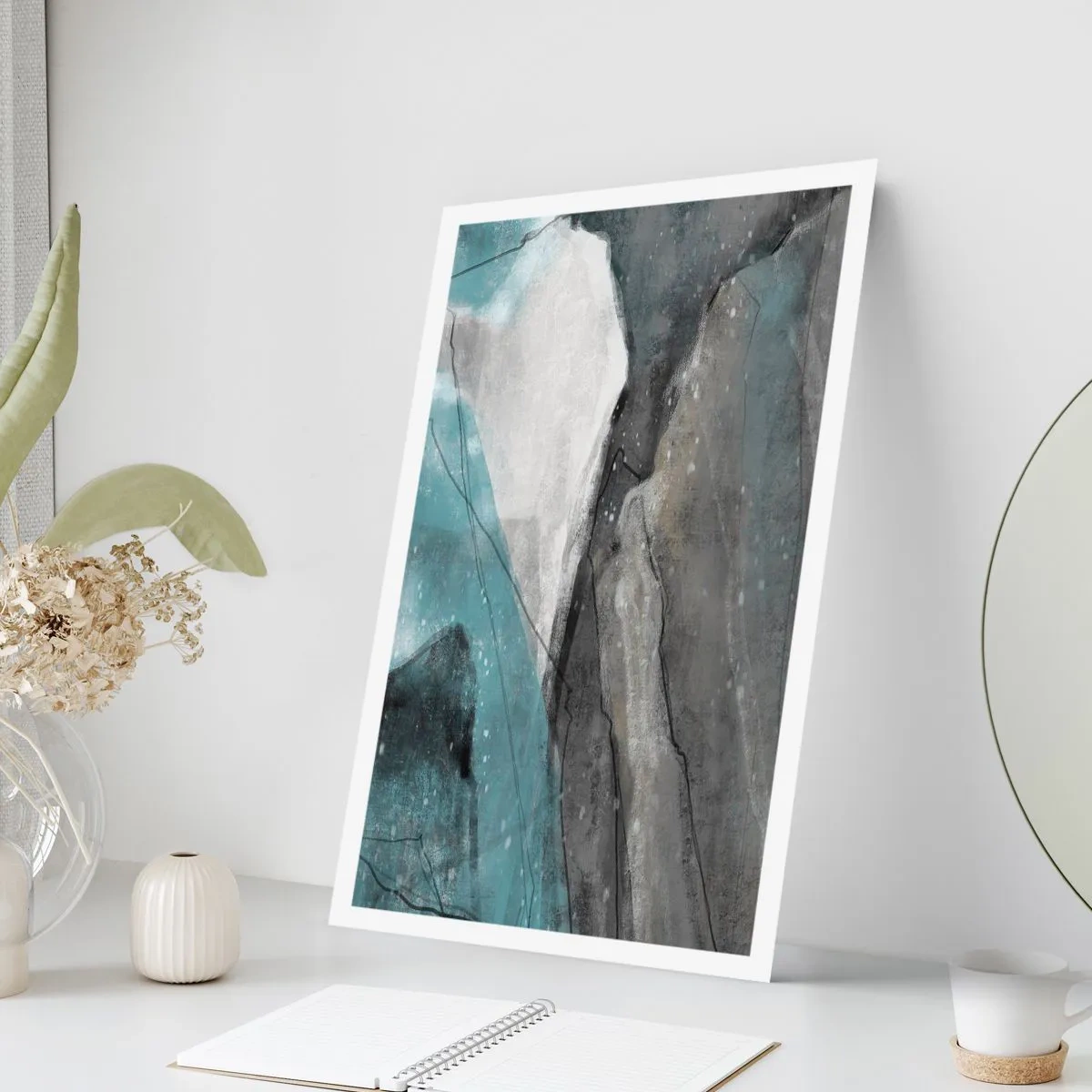 Poster - Abstract: Rocks and Ice - 30x40 cm