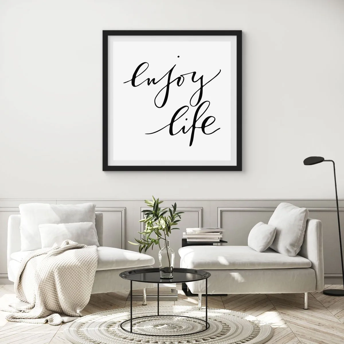 Poster in black frame - Nothing to Add… - 60x60 cm