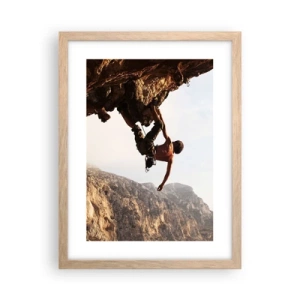Poster in light oak frame - The Whole World on a Sharp Cliff - 30x40 cm