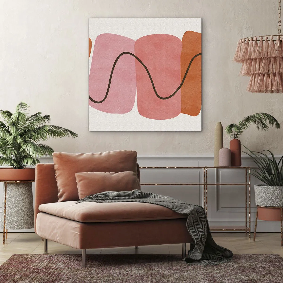 Canvas picture - Gentle Movement of forms - 70x70 cm