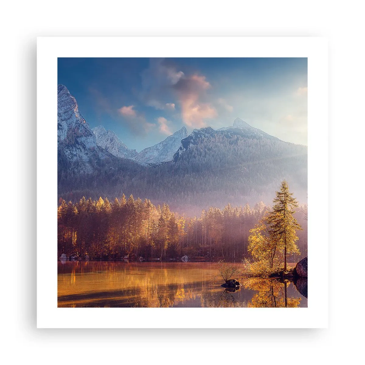 Poster - In the Mountains and Valleys - 50x50 cm