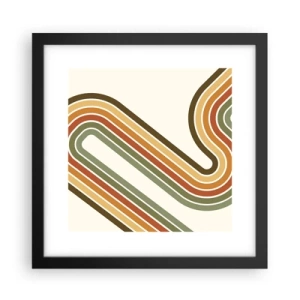 Poster in black frame - Zigzaging towards the Goal - 30x30 cm