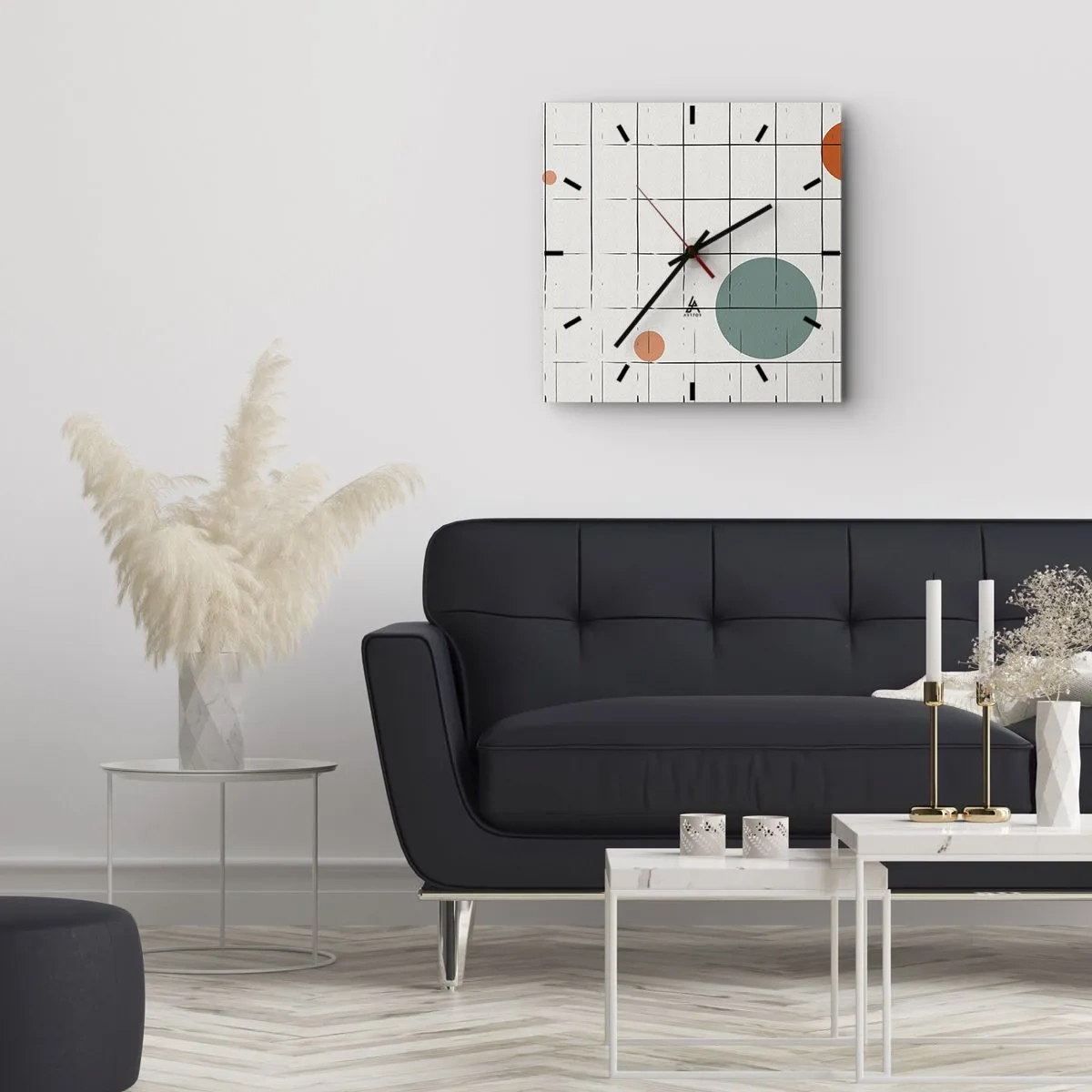 Wall clock - Clock on glass - Imprisoned. Us or Them? - 30x30 cm