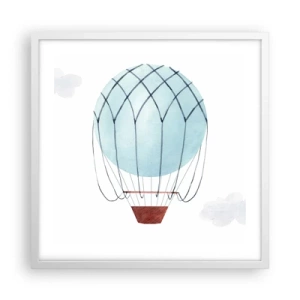 Poster in white frmae - All in the Clouds - 50x50 cm