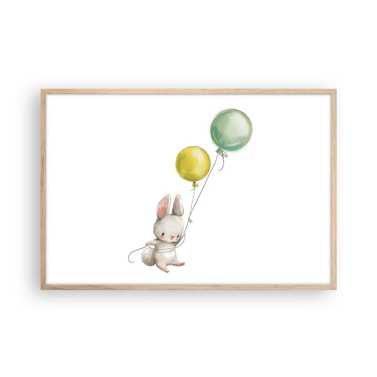 Poster in light oak frame - I Will Fly Too! - 91x61 cm