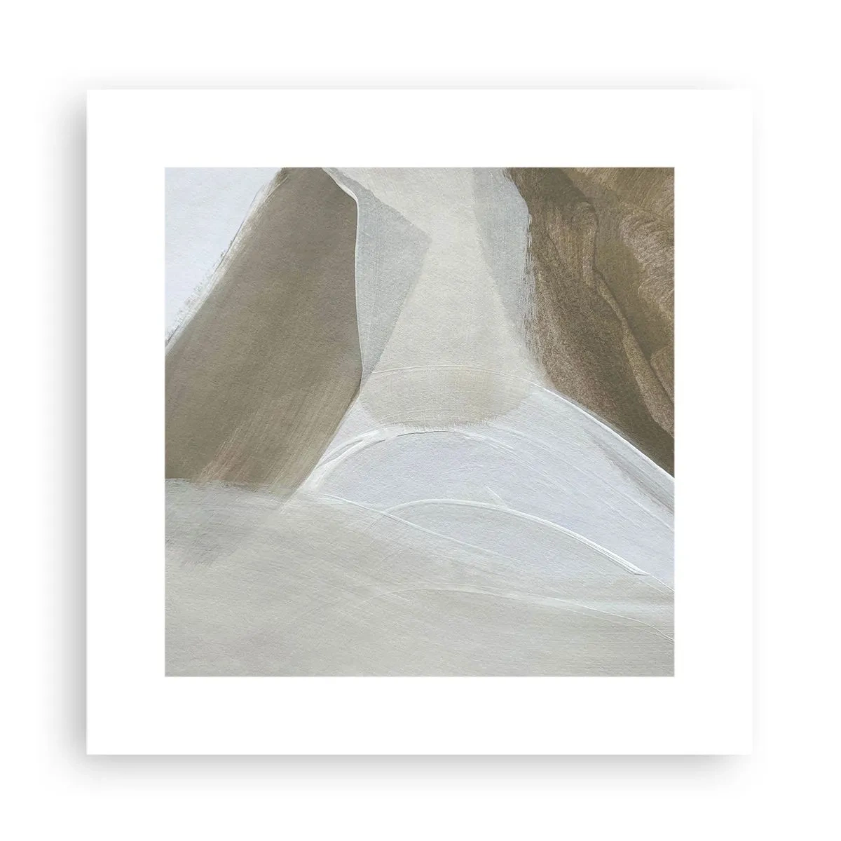 Poster - Waves of White - 30x30 cm