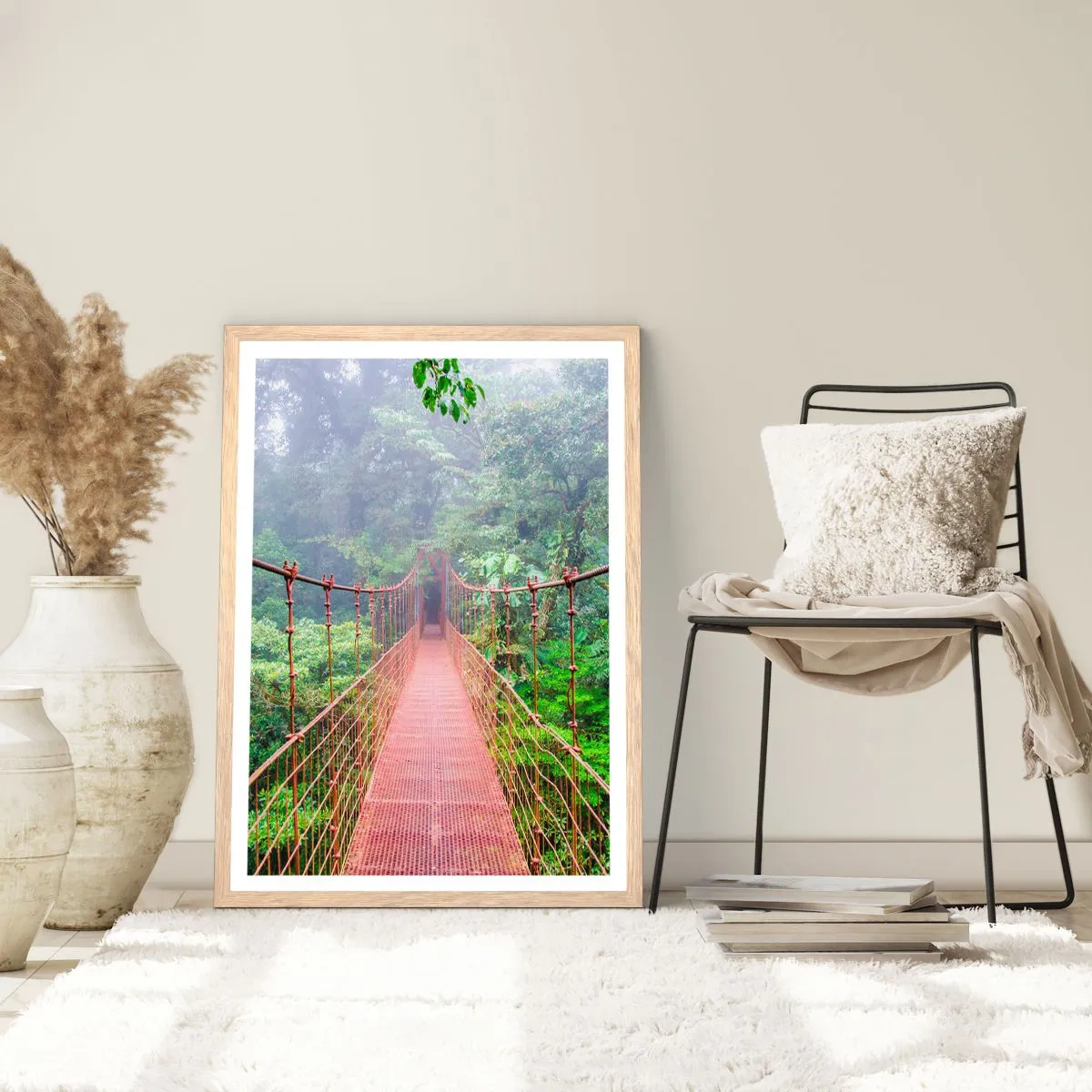Poster in light oak frame - Suspended above Crowns - 40x50 cm