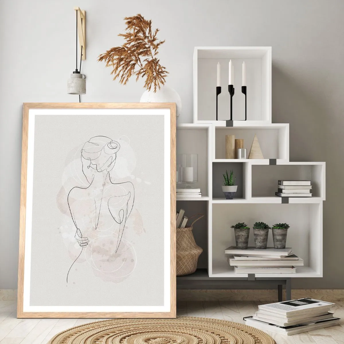 Poster in light oak frame - Like a Sensitive Instrument - 70x100 cm